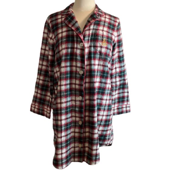 Lauren Ralph Lauren Other - Lauren by Ralph Lauren Green Label Flannel Sleep Shirt Size Large